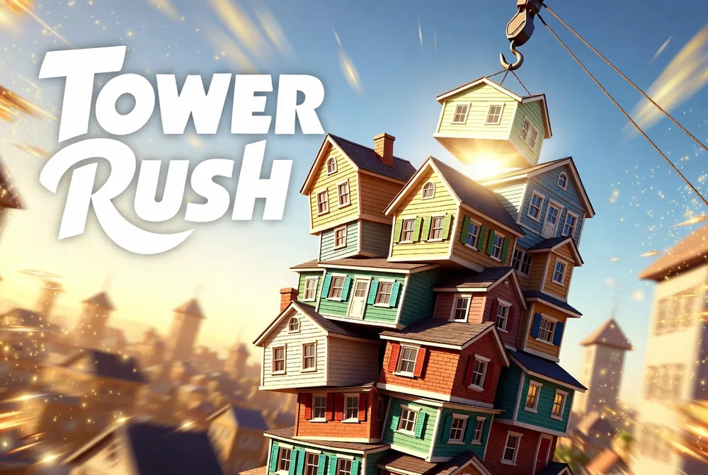 Golden-hour view of the Tower Rush tower